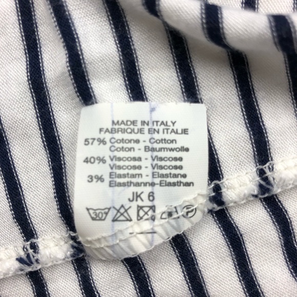 John Galt Striped Cropped Tee One Size Shirt - Picture 3 of 4